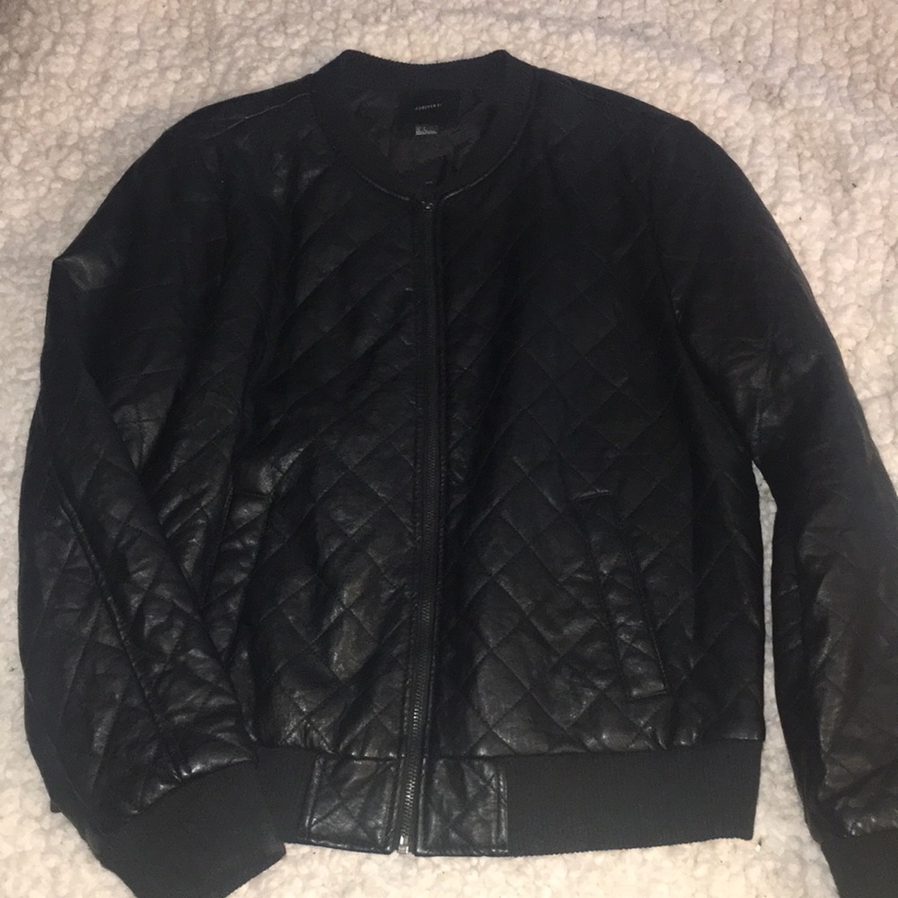 Faux leather jacket